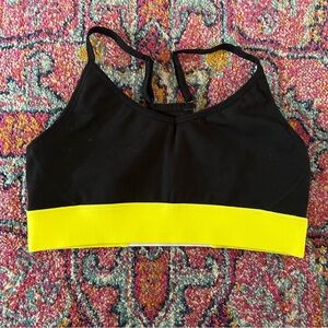 DKNY Black and Yellow Sports Bra